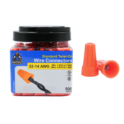 Standard Orange Screw-On Wire Connector 22-14 500/bag