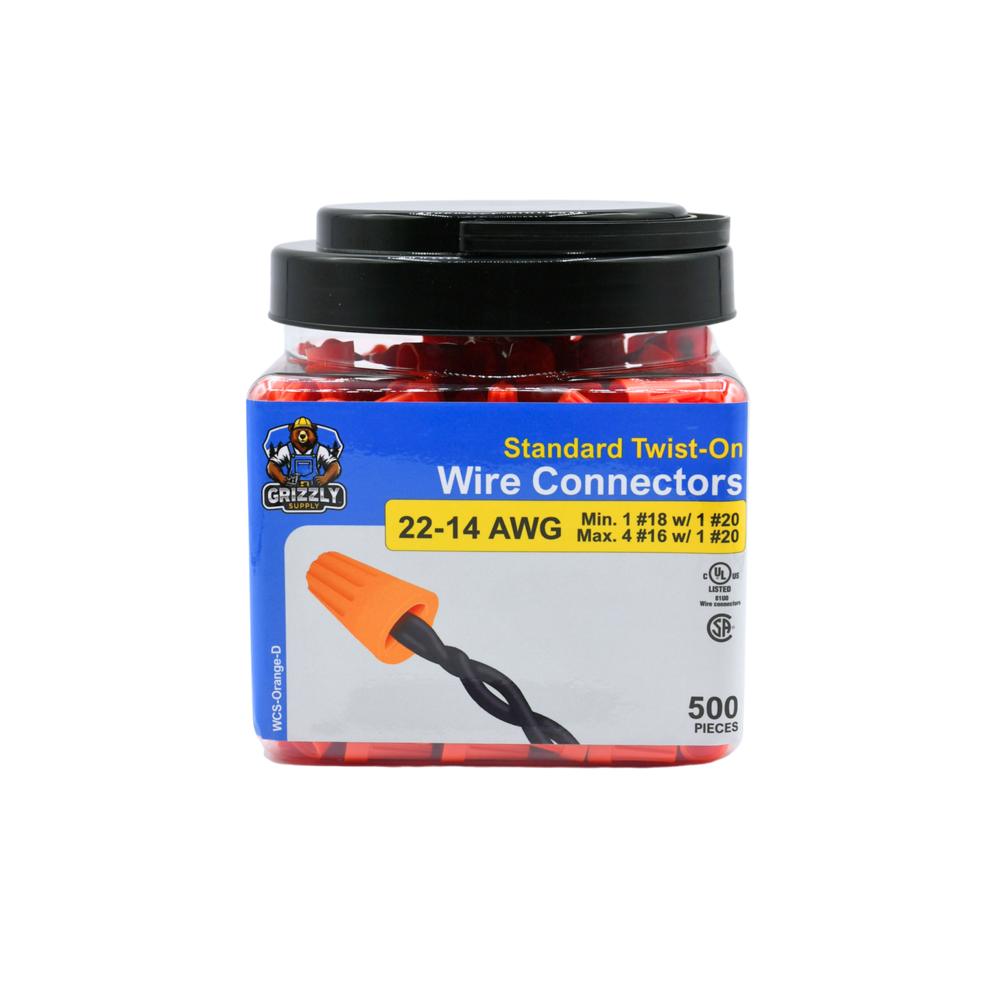 Standard Orange Screw-On Wire Connector 22-14 500/bag
