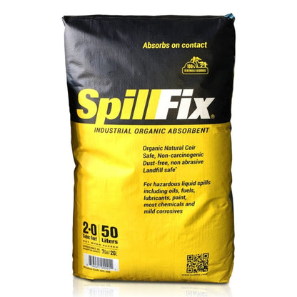 SpillFix 13 Gallon Granular Absorbent Bag, Coconut Coir Spill Absorbent, Non-Toxic, Industrial Oil & Liquid Cleanup, 50L / 20 lb product image
