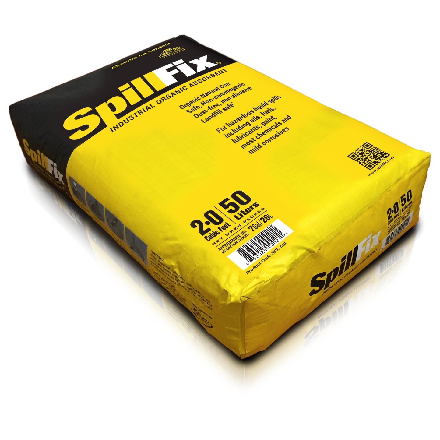 SpillFix 13 Gallon Coconut Coir Spill Absorbent Bag, 7 Gal Capacity