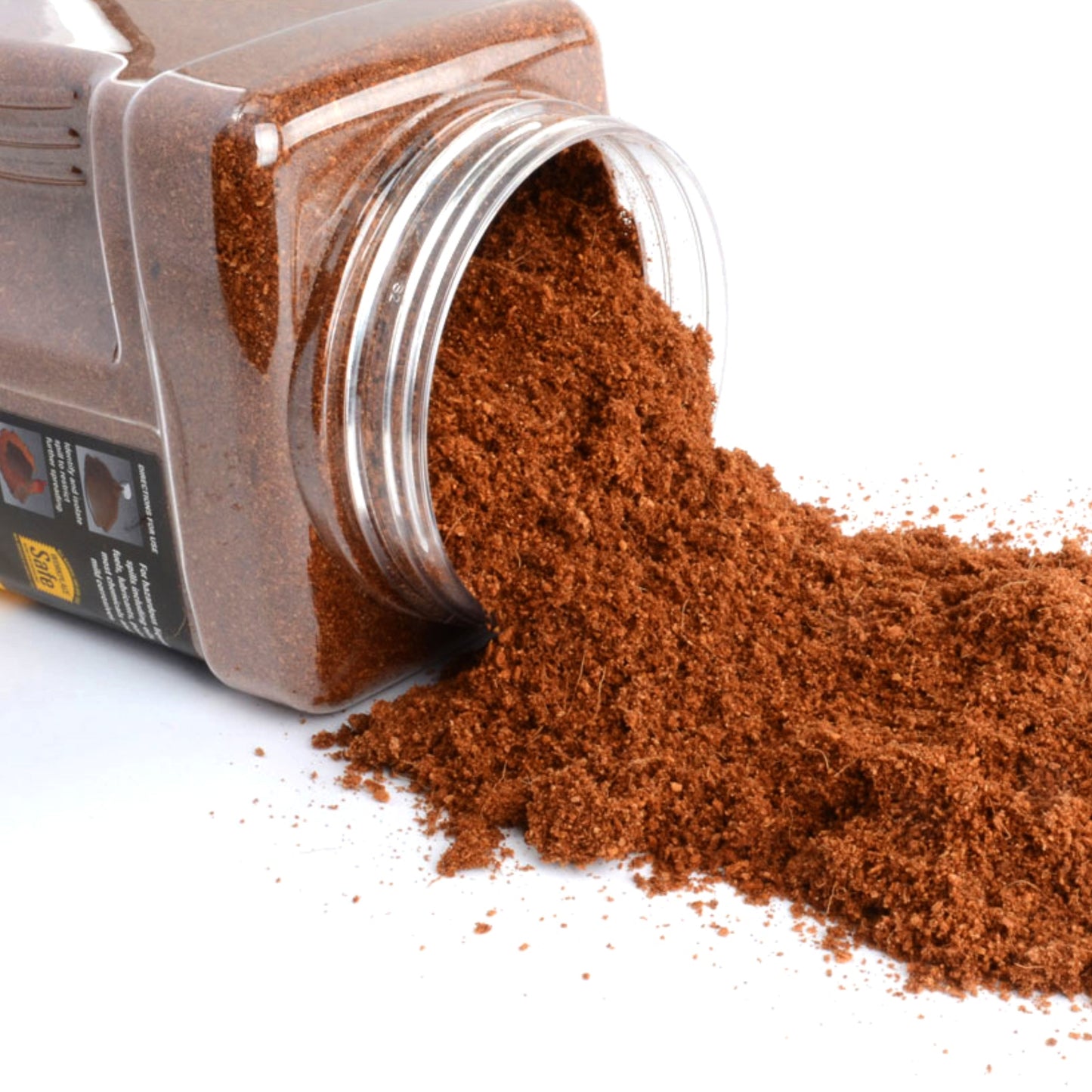 SpillFix 3Qt Coconut Coir Spill Absorbent Shaker Jar, 0.5 Gal Capacity