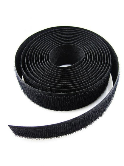 Hook & Loop 1/2" Black Continuous Roll 25 yards/roll