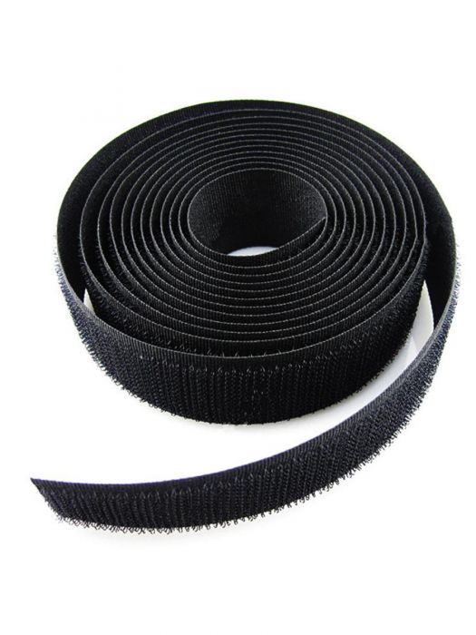 Hook & Loop 3/4" Black Continuous Roll 25 yards/roll