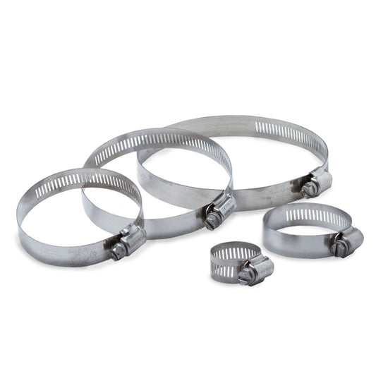 Standard Stainless Steel Hose Clamps with Zinc-Plated Screw 10/box