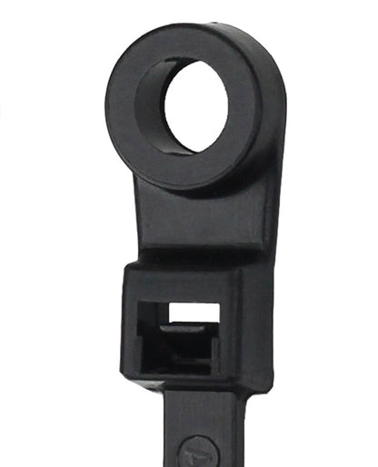 6" 40lb Black Screw Mount Cable Tie 100/bag