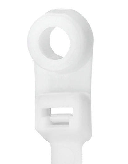 8" 50lb Natural Screw Mount Cable Tie 100/bag